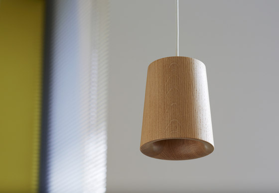 Solid | Pendant Cylinder in Black Stained Oak | Suspensions | Terence Woodgate