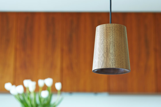 Solid | Pendant Cone in Natural Oak | Suspensions | Terence Woodgate