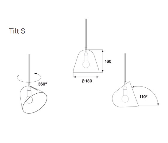 Tilt S pendant light grey | Suspended lights | Nyta