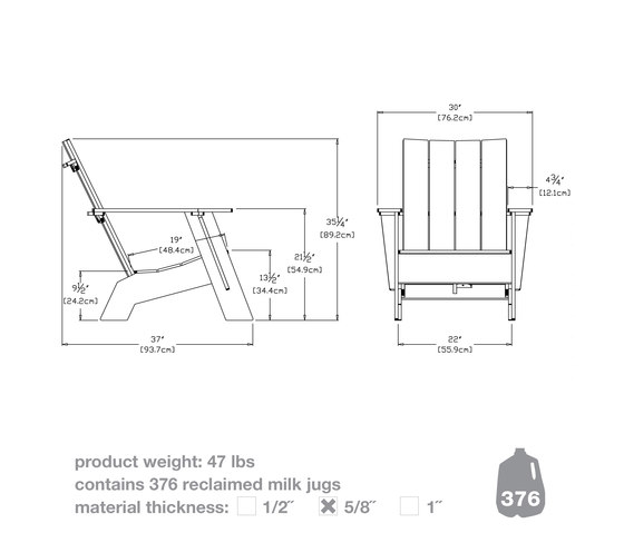 Adirondack 4 Slat standard | Armchairs | Loll Designs