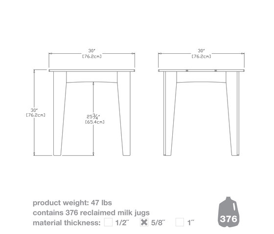 Alfresco Table 30 | Mesas comedor | Loll Designs