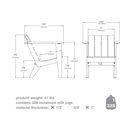 Deck Chair Ottoman | Pouf | Loll Designs