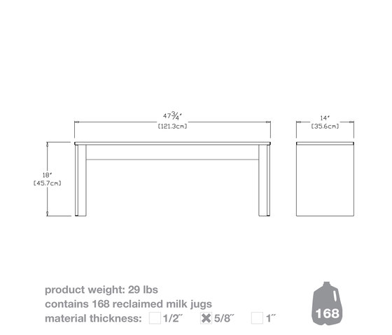 Salmela Hall Bench 48 | Benches | Loll Designs