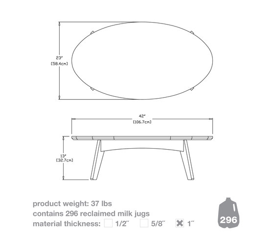 Satellite Cocktail Tables oval | Couchtische | Loll Designs