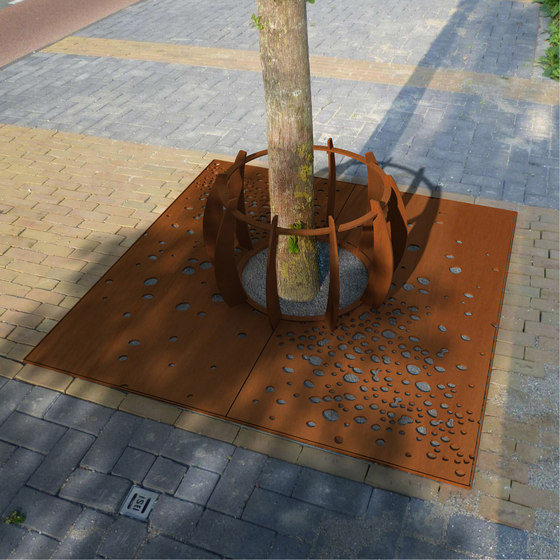 CorTen Bacs à arbres CorTen Globe | Pots de fleurs | Streetlife