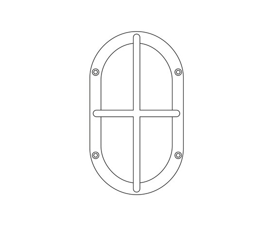 8125 Oval Aluminium Bulkhead With Eye Shield, E27, Aluminium | Wall lights | Original BTC
