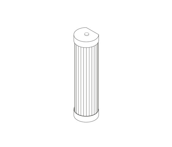 7211 Pillar LED wall light, 40/10cm, Polished Brass | Wandleuchten | Original BTC