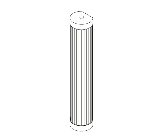 7211 Pillar LED wall light, 60/10cm, Weathered Brass | Wall lights | Original BTC