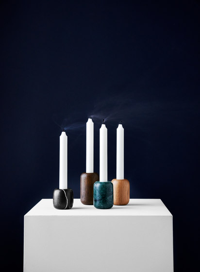 Balance Candle Holder Black Marquina Marble | Small | Portacandele | NEW WORKS
