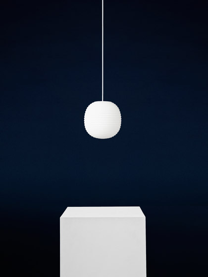 Lantern Pendant Frosted White Opal Glass | Small | Suspensions | NEW WORKS