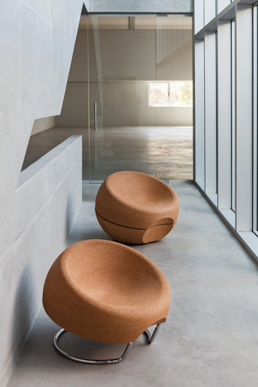 Spherical Cork Armchair with Cushion | Sessel | Movecho
