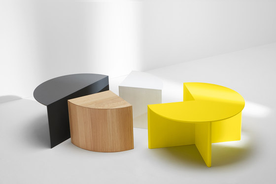 Pie chart system | Half circle container | Side tables | H Furniture