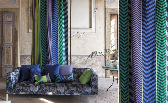 Indupala Fabrics | Hiranya - Cobalt | Tissus de décoration | Designers Guild