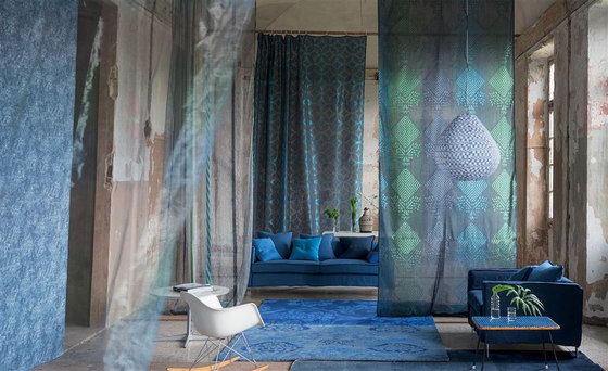 Amaya Fabrics | Oparu - Azure | Tissus de décoration | Designers Guild