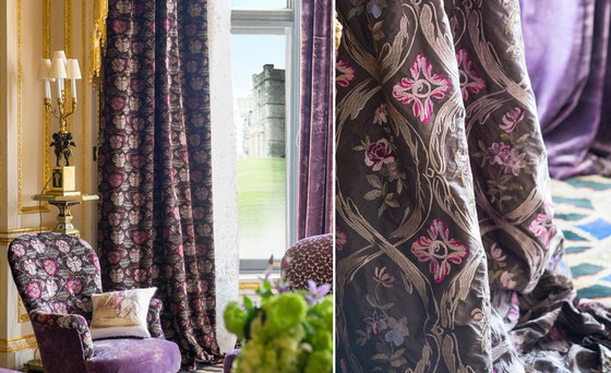Buckingham Fabrics | Buckingham House - Graphite | Drapery fabrics | Designers Guild