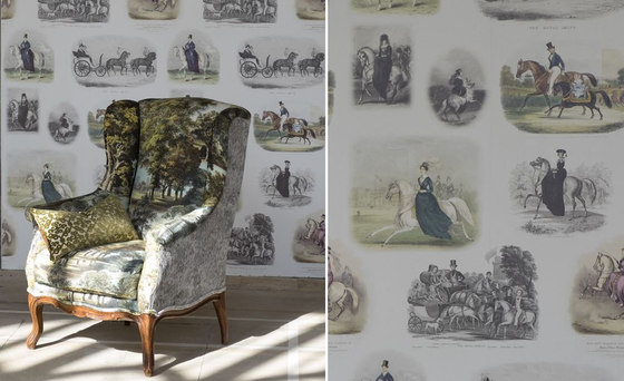 Buckingham Wallpaper | Royal Promenade - Linen | Tissus de décoration | Designers Guild