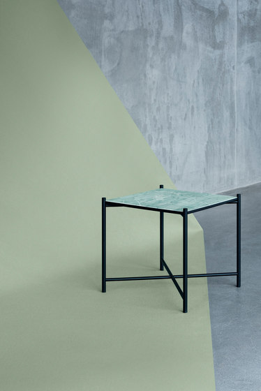 Side Table BRASS on BLACK - Green Marble | Couchtische | HANDVÄRK