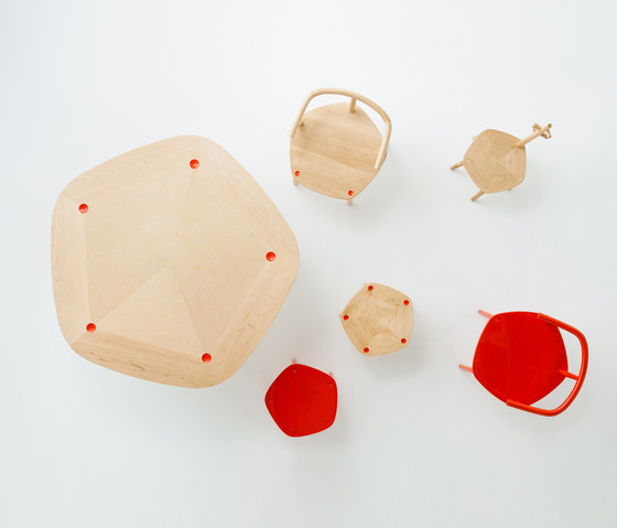 Five Stool Natural One Point | Poufs | Meetee