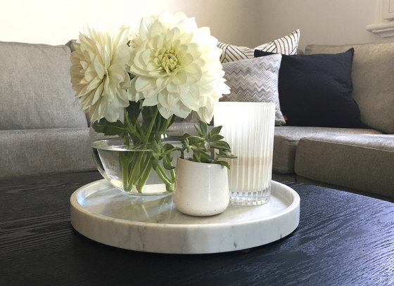 Chevron Marble Tray | Regale | Evie Group