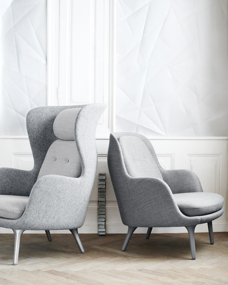 Fri™ | Lounge chair | JH4 | Textile | Satin polished aluminum base | Sessel | Fritz Hansen