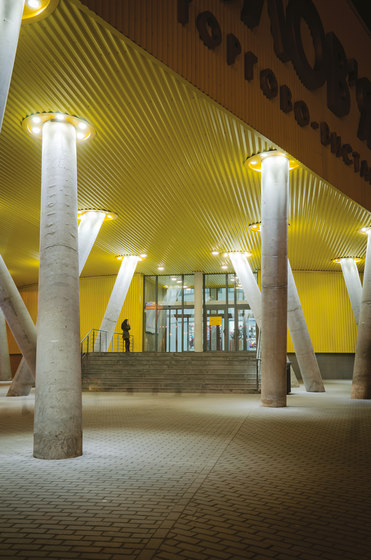 Leila 165 CoB LED / Ghiera in Acciaio Inox - Ottica Asimmetrica 12° - Fascio Medio 30° | Lampade outdoor incasso soffitto | Ares