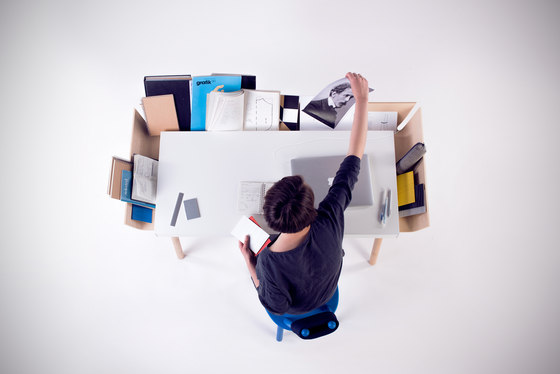 My Writing Desk Bureau 2 tiroirs, blanc | Bureaux | EMKO PLACE