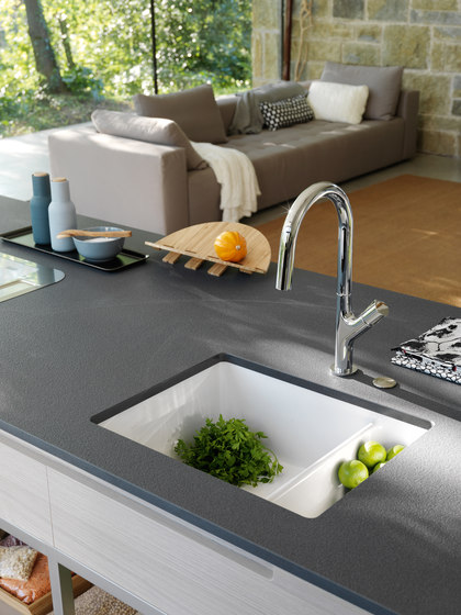 Kubus Sink KBK 110-40 Ceramic Pearl Grey Matt | Kitchen sinks | Franke Home Solutions
