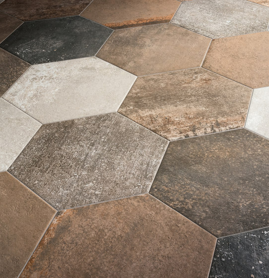 Patchwalk Anthracite Esagona | Ceramic tiles | ASCOT CERAMICHE