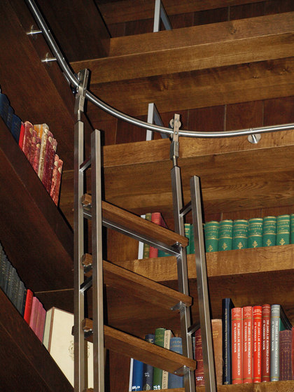 Akzent Ladder System/ Vario-Telescopic Ladder | Library ladders | MWE Edelstahlmanufaktur