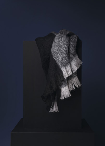 Check Throw Dark Brown Mohair Wool | Coperte | NEW WORKS