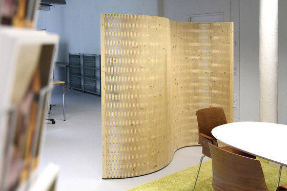 Partition Element plywood birch red felt | Privacy screen | dukta