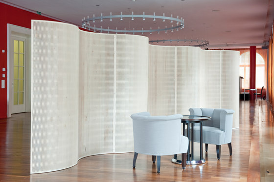 Partition Element plywood birch red felt | Privacy screen | dukta