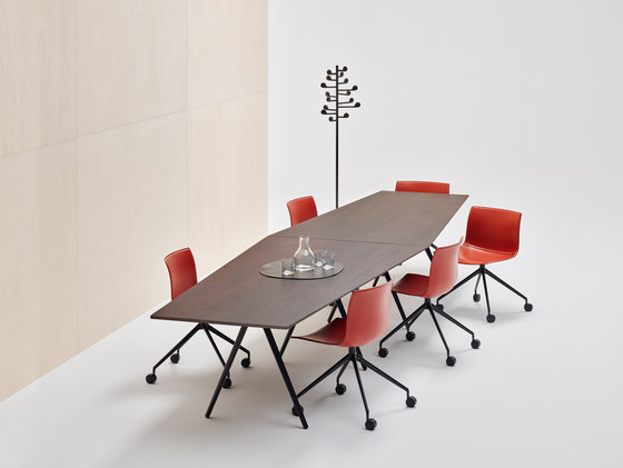 Meety - Trapezoidal, wood | Contract tables | Arper