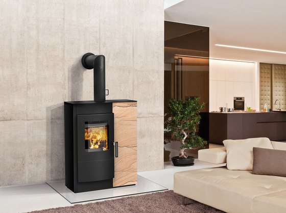 Induo | with steel casing, front sandstone | Stoves | Rika