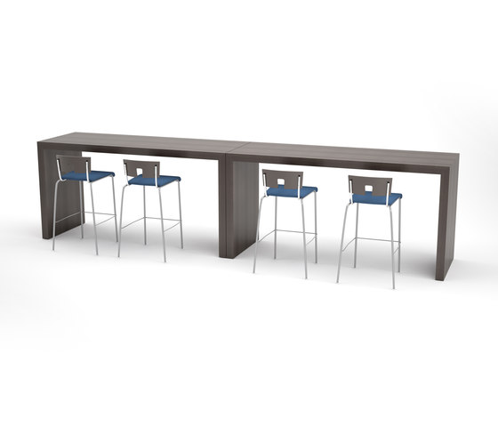Parma bar height table angled metal table with an optional crossbar | Tavoli alti | ERG International