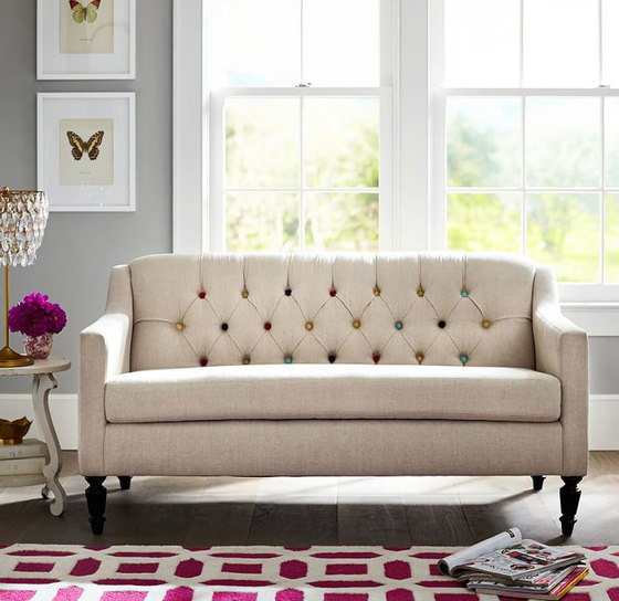 PB Teen l Tufted Sofette | Sofás | Distributed by Williams-Sonoma, Inc. TO THE TRADE