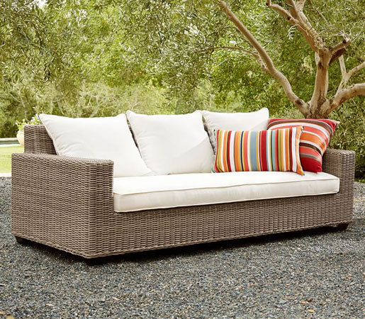 Torrey All-Weather Wicker Square Arm Sofa - Natural | Sofás | Distributed by Williams-Sonoma, Inc. TO THE TRADE