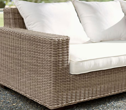 Torrey All-Weather Wicker Square Arm Sofa - Natural | Divani | Distributed by Williams-Sonoma, Inc. TO THE TRADE