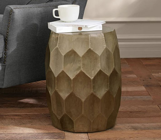 Vince Metal-Clad Accent Stool | Taburetes | Distributed by Williams-Sonoma, Inc. TO THE TRADE