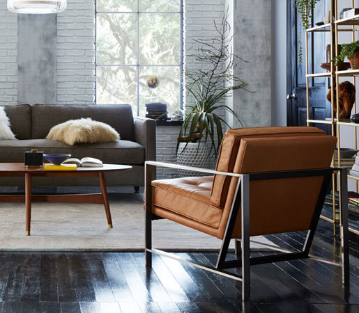 Metal Frame Leather Chair | Armchairs | Distributed by Williams-Sonoma, Inc. TO THE TRADE