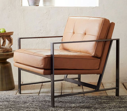 Metal Frame Leather Chair | Armchairs | Distributed by Williams-Sonoma, Inc. TO THE TRADE