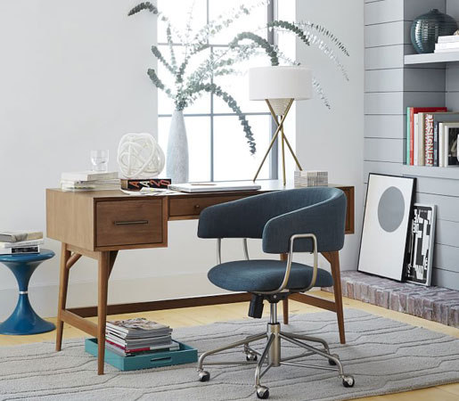 Mid-Century Leather Show Wood Chair | Armchairs | Distributed by Williams-Sonoma, Inc. TO THE TRADE