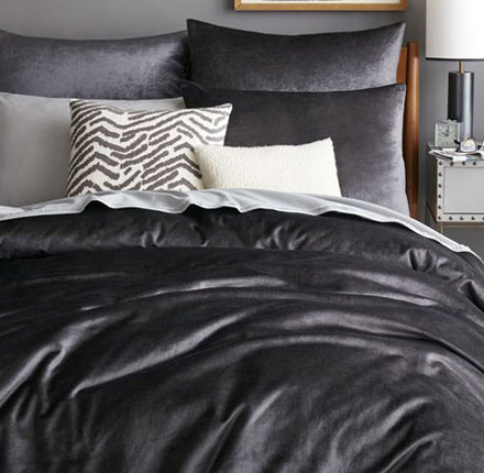Washed Luster Velvet Duvet Cover | Copriletti | Distributed by Williams-Sonoma, Inc. TO THE TRADE