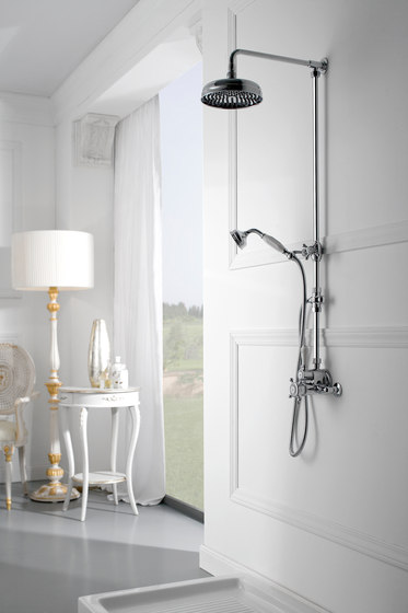 Canterbury - Shower head with shower arm - complete set | Shower controls | Graff