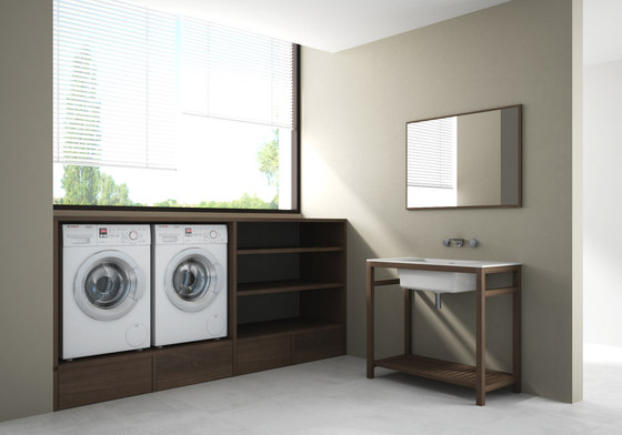 Âme cabinet 1 shelf integrated washbasin | Lavabos | Idi Studio