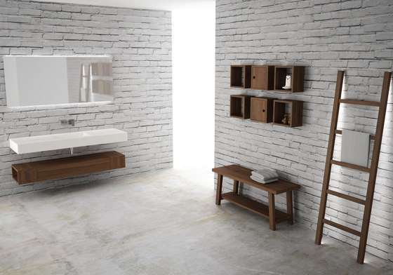 Iceberg cabinet 2 doors 2 racks washbasin | Lavabi | Idi Studio