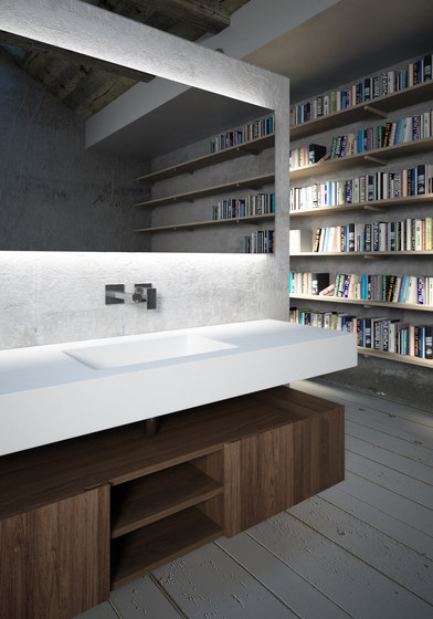Iceberg cabinet 2 doors 2 racks washbasin | Lavabos | Idi Studio
