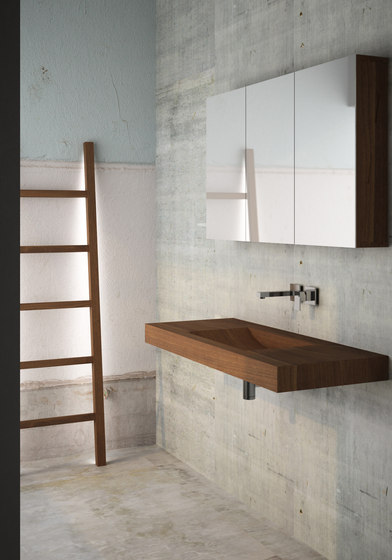 Solid double wooden basin | Waschtische | Idi Studio