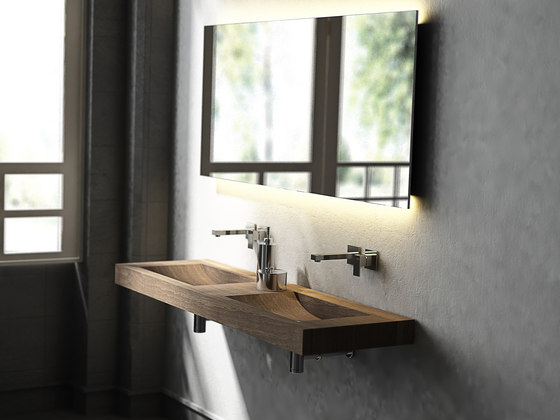 Solid single wooden basin | Lavabos | Idi Studio