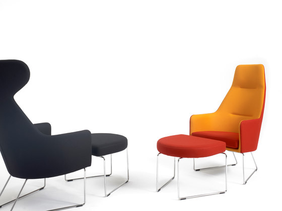 1201 Easy chair high back with footstool | Armchairs | Getama Danmark